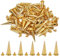 BUYGOO 50 Sets Kegel-Spikes, Schraubverschluss, goldene Nieten und Spikes, Punk-Spikes, für Lederhandwerk und Kleidung (10 x 29 mm)