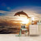 Fototapete Springender Delphin 250x175cm 3D Fototapeten Wandbild Motivtapeten Vlies-Tapeten Wandtapete Tapete Wohnzimmer Schlafzimmer Wandbild