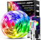 IKERY LED Strip 30M Bluetooth, RGB 5050 SMD LED Stripes 24V,LED Streifen Dimmbar Musik Sync mit 44 Tasten Fernsteuerung und APP Steuerbar, LED Band Selbstklebend für Zimmer, Party,Festival(15m×2)