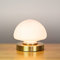Anika 62509 Opal Dome Table Lamp with Touch Activated Base/Brass Effect / 3 Brightness Settings/Mains Powered / 18 x 16cm
