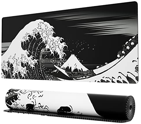 Ovenbird Tappetino per mouse da gioco esteso Black Wave