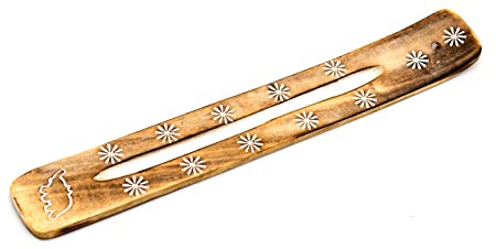 Luxflair Räucherstäbchenhalter braun aus Rosen-Holz aus Rosenholz, Sterne, zum Abbrennen von Räucherstäbchen