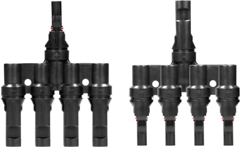 ORNO Connettore tipo T Mc4 per pannelli solari, IP67, conforme allo standard: IEC 60068-2-52 (4xMC4)