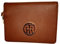 Tommy Hilfiger Portefeuille Cuir véritable Porte Carte Porte Clef Femme Logo doré (Marron)