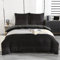 Moosfor Bettwäsche 135x200 4teilig Set, Mikrofaser Bettbezug 135x200 cm mit 80x80 cm Kissenbezug, modern bettwäsche-Sets mit Reißverschluss, Streifen