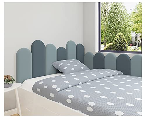PFCDZDU 3D Anti-Kollisions-Wandpolster, Abziehbare Und Klebbare Gepolsterte Wandpaneele, Dekorative Schutz Kopfteil Queen Für Spielzimmer Wohnbereich (Farbe : A, Größe : 120cm)