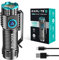 Taschenlampe Klein Sehr Hell, Mini Extrem Helle Taschenlampe LED Aufladbar USB Akku, Kleine Taschenlampen Batterie , Schlüsselanhänger & Magnet Clip, Torch Light Für Camping, Outdoor, EDC, Survival