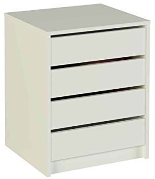 HOGAR24 ES | Cajonera con 4 Cajones | Color Blanco | Medidas: 62 x 50 x 44 cm