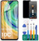 SRJTEK para Xiaomi Redmi 10C Pantalla de Repuesto para Xiaomi Poco C40 Pantalla LCD para Redmi 10C Pantalla táctil 220333QAG Kit de Piezas de reparación de Montaje digitalizador (Negro)