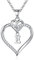 TINGN Halskette Damen Kette mit Buchstaben, 14K Weißgold Vergoldet CZ Herz Anhänger Halskette Mädchen Silber Buchstaben E Kette Schmuck Damen Beste Mama Geschenk, Geburtstags Geschenk für Frauen Mama