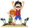 Banpresto Monkey D. Luffy & Nami One Piece World Collectable Actionfigur, 7 cm, BP89111P, Mehrfarbig, Sammlerfigur, ideal für Anime-Fans