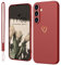 Mitetabo für Handyhülle Samsung Galaxy S23 5G Hülle Silikon mit Gold Liebesherz,Dünn Case Slim Kratzfeste Rundumschutz Schutzhülle für Samsung Galaxy S23 5G Rot