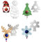 4PCS Weihnachtszwerg Schokolade Stanzschablone, 3D hirsch schneeflocke Weihnachtsbaum Stanzmaschine Stanzschablone Weihnachten Schokolade Süßigkeiten Stanzschablone Geschenkbox Prägeschablone