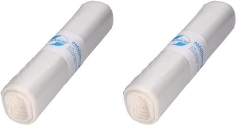 Sacs poubelle DEISS Premium, Blanc ou transparent, 70 ou 120 l, 120 Liter - Typ 60, transparent, 1 (Lot de 2)