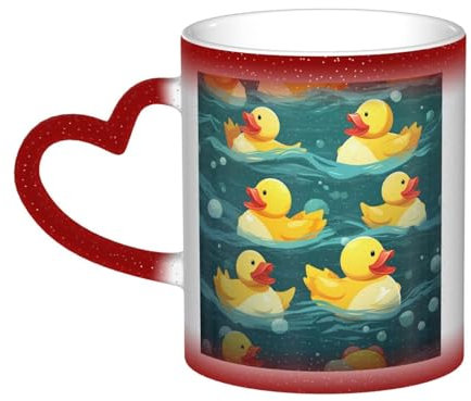 Mug magique personnalisable avec motif canards en caoutchouc 325 ml