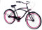 Plumbike Rider Go Girl Stadtfahrrad Damen Pink - mit 26 Rädern - für Frauen, Mädchen 155-190 cm - Großer Weicher Fahrradsattel - V-Brake-Bremse - 7-Gang-Version - Schwarz