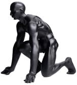 STJNFCY Dekofigur Runner, Deko Objekt, Mann Kunstobjekt Figur, Skulptur, Dekofigur, muskulöser Athlet,Black