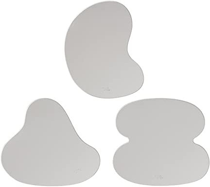 Lot de 3 dessous de verre décoratifs avec fond antidérapant en acrylique nordique miroir irrégulier, cadeaux pour amis, voisins, pour boissons, table basse, homme et femme