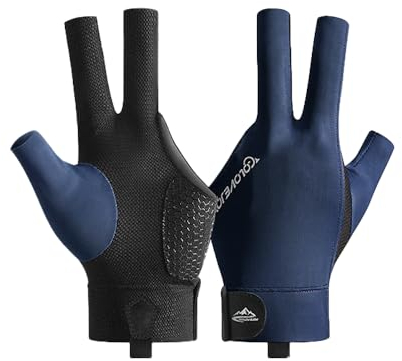 Wnddle Billard Handschuh, Snooker Handschuhe, Billiard Pool Cue Gloves, Verstellbare Poolhandschuhe, rutschfeste Poolhandschuhe, Geeignet für Snooker, Carom-Spiele, Pool-Spiele