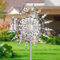 Einzigartige und Magische Metall Windmühle, Windspiel Magische Windmühle, 3D Metall-Windmühle, Wind Spinner Garten, Windspiel Garten für Terrasse, Rasen, Innenhof Landschaft Dekoration (Silber)