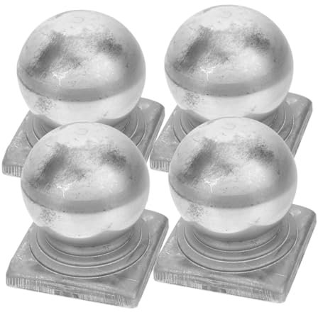 KONTONTY 4stücke Pfostenkappen Aus Metall Quadratisch Wetterfeste Zaunpfosten-abdeckung Rostschutz Glatte Kanten Pflegeleichte Schutzkappen Für Zaunpfeiler Und Verkehrsabsperrungen