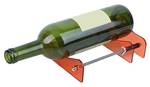 Glass Bottle Cutter, Mini Portable Glass Bottle DIY Craft Tool, Bottle Cutter Kit DIY Cutting Tool Stainless Steel Support Rod High Hardness Cutter Wheel Red