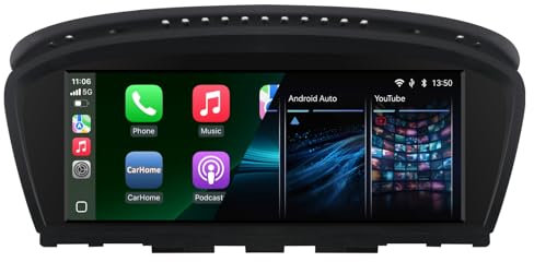 Autoradio für BMW 3/5 Serie CIC System 8.8 Zoll Touchscreen mit Wireless CarPlay Android Auto Autoradioempfänger Multimedia iDrive System Nachrüstung für E60/E61/E90/E91/E92/E93 (2008-2013) (CIC)