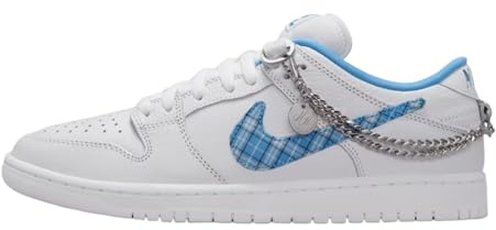 Nike Herren Dunk Low Retro Schuhe, White/University Blue/White/Midnight Navy/Pure Platinum, 42.5 EU