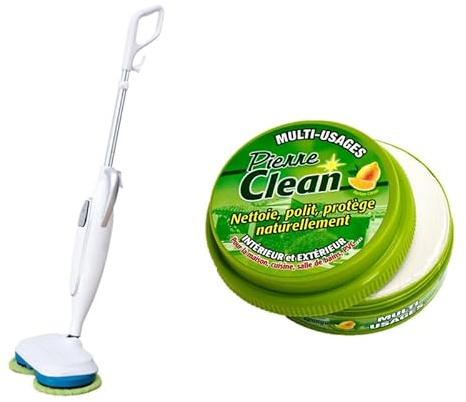 venteo - BALAI ELECTRIQUE ET NETTOYANT UNIVERSEL - Balai vapeur automatique - Double tête rotative 6 - Nettoyant universel - Nettoie - Polit - Protège votre maison
