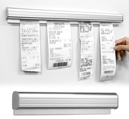 30cm Bonleiste,Klemmleiste,Bonleiste Gastronomie,Klemmschiene,Selbstklebend Aluminium Bestellhalter,Für Hold Orders, Küche Tickets, Bar, Büro, Bestellhalter Klemmleiste Für Gastronomie Und Cafés