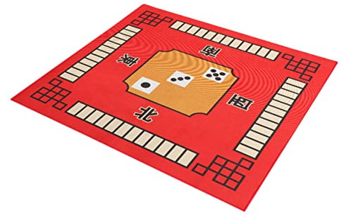 Toddmomy Nappe Mahjong Mat ménage Tapis de mah-Jong Bureau Tapis de Mahjong pour Table Plateau de mah-Jong Tapis de Table de Jeux de société Tapis de Jeu Microfibre Rouge