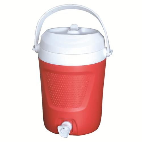 Enfriador de agua de 1 galón con asa, botella de agua térmica de 2 salidas para camping, senderismo