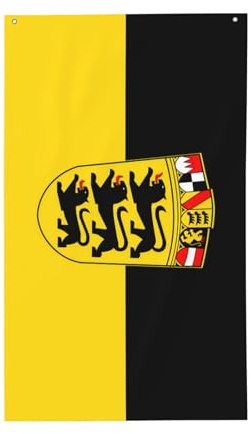 Flagge Baden-Württemberg-Flagge, dekorative Außenflagge, 90 x 152 cm, vertikales Polyester-Banner