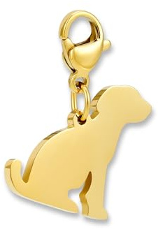GD GOOD.designs Charms Anhänger mit Karabiner-Verschluss | Kettenanhänger aus 316L Edelstahl | Charm für Bettelarmband in 18K Gold | Wasserfest & Hypoallergen