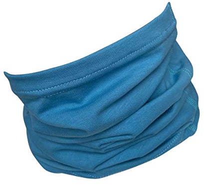 Halstuch aus Baumwolle, Multifunktionstuch, Schlauchtuch, Bandana, Geschenk für Frauen und Männer, Farbe/Design:Hellblau