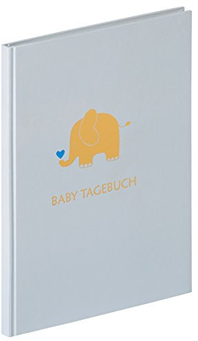 walther design Tagebuch blau 20 x 28 cm mit Prägung, Baby Animal TB-148-L