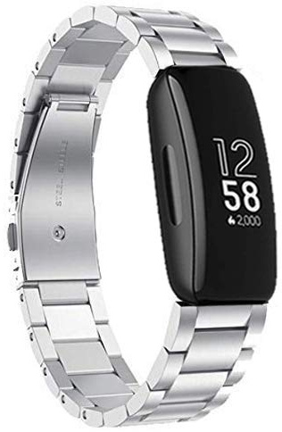 Ersatz-Metallbänder für Alta/Alta HR, Chofit verstellbare Businessbänder Armband für Fitbit Alta/Alta HR, silber