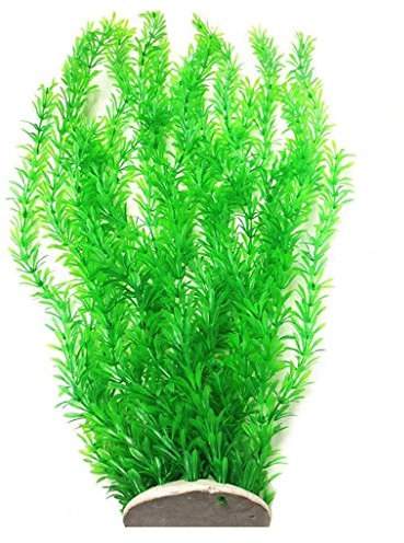 Lantian Grass Cluster Aquarium Décor Plastic Plants Extra Large 23 Inches Tall, Green