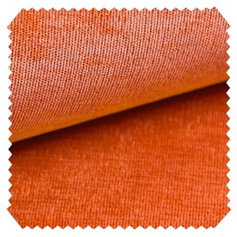 novely® ISSUM - Samtweicher Chenille-Möbelstoff - Sehr Robuster Polsterstoff - Pflegeleichte Meterware 1lfm | Farbe: 11 Orange