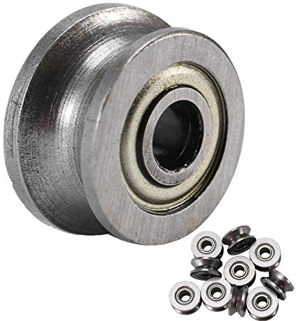 U624ZZ U Nutlager Lager U-Nut Kugellager , Acogedor 10 stücke Rillenkugellager Führungsrolle Für Schiene Linearsystem 4 * 13 * 7mm / 0,15* 0,51 * 0,27