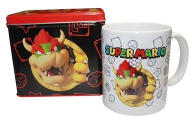 Nintendo Set Taza + Hucha Bowser Super Mario Bros Decorativas, Multicolor, Único