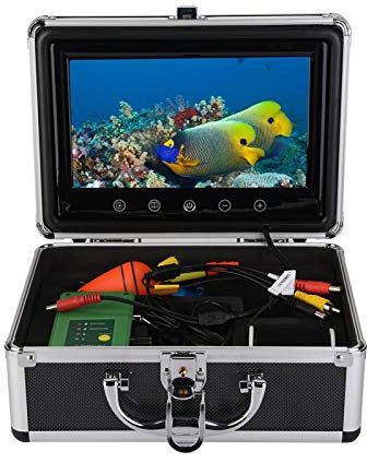 9-Zoll-DVR-Fischfinder, Fischfinder Kamera, 30 LEDs 1000TVL Unterwasserfischerei Kamera, Finder Unterwasserfischen Kamera Fischfinder mit Aluminiumbox, zum Eisfischen Hochseefischen