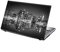 TaylorHe 13-14 inch Laptop Skin Vinyl Decal with Colorful Patterns and Leather Effect Laminate MADE IN England Black and White CITY SKYLINE
