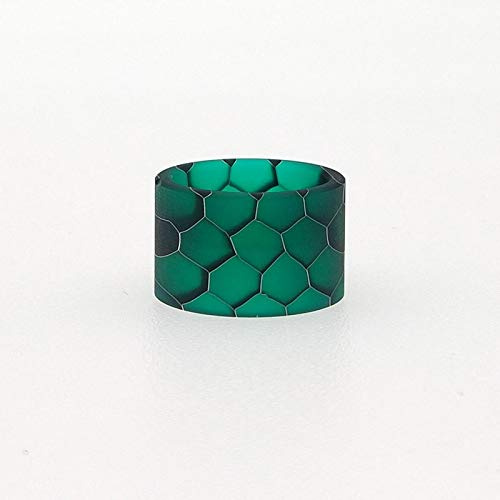 LITAO-EC, Buntes Schlangenhautharz Cobra Tropfspitzen-Mundstück/Schwarzer Kunststoff Für SMOK TFV-Mini V2 Tank Fit R-Kiss Kit, Frei von Tabak und Nikotin (Farbe : Green Cobra Skin)