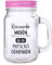 DISOK Jarra Cristal con Caña Recuerdo Molón Color Rosa - Jarras con Frases, Tazas Originales para Detalles, Recuerdos y Regalos de Comuniones (Precio unitario) (Rosa)