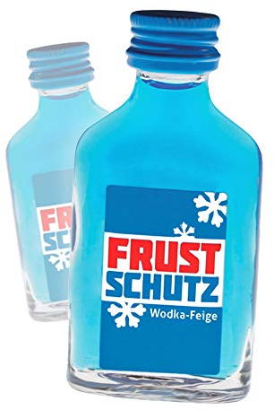 Monsterzeug 5er Set Frustschutzmittel, Schnäpse gegen Unzufriedenheit, Wodka-Feige gegen Frust und Kummer, Lustiges Spaßgeschenk für Erwachsene