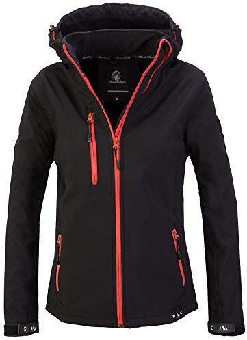 Rock Creek D-412 Veste softshell coupe-vent pour femme - Noir - Medium