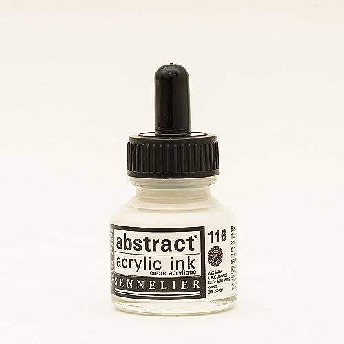 Encre Acrylique en flacon - blanc de titane - Sennelier