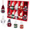 10er Set Weihnachtswichtel aus Holz - Strick Plüsch Baumanhänger Weihnachtsanhänger, Handgemacht Weihnachtsbaum Weihnachten Schmuck Deko Niedlich Weihnachtspuppe in Geschenkbox (Rot Grün Grau)