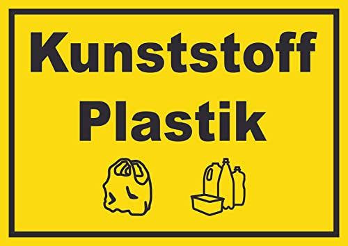 HB-Druck Kunststoff Plastik Mülltrennung Schild Text Symbol Shopping Bag waagerecht A6 (105x148mm)
